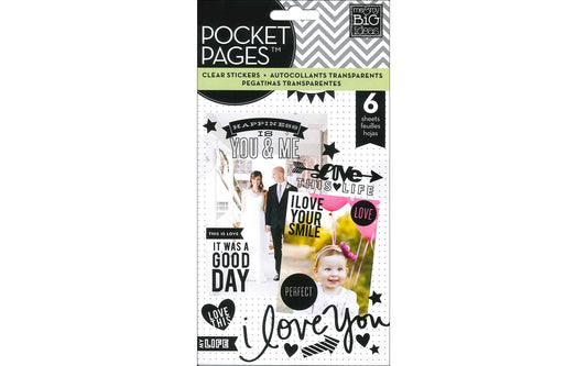 Pocket Pages- Clear Stickers