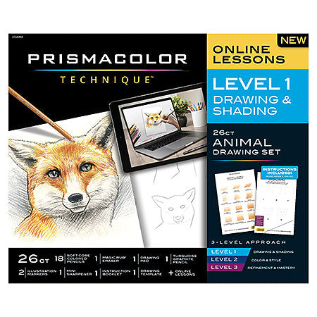Prismacolor Technique 28ct Animal Drawing Set Level 3 Refinement