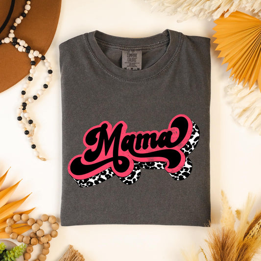 Leopard Print "Mama" Shirt