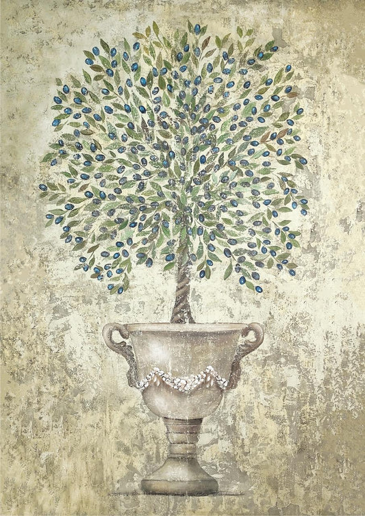 Tuscan Olive- Tissue Decoupage Paper