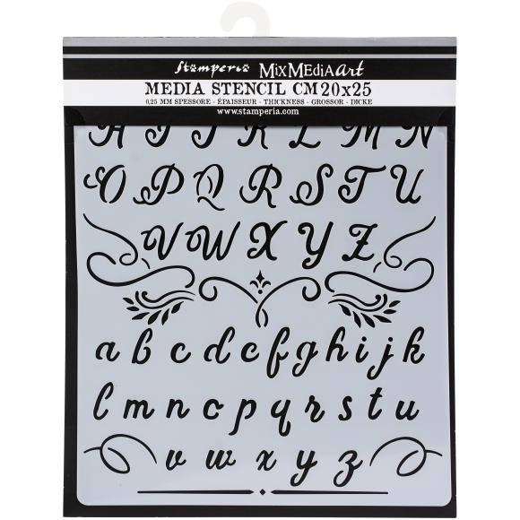 Stamperia Stencil- Calligraphy Alphabet