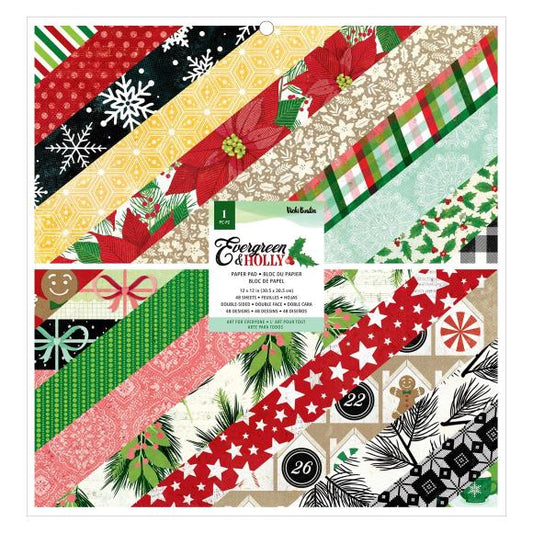 Evergreen & Holly 12x12 Double-sided Paper Pack