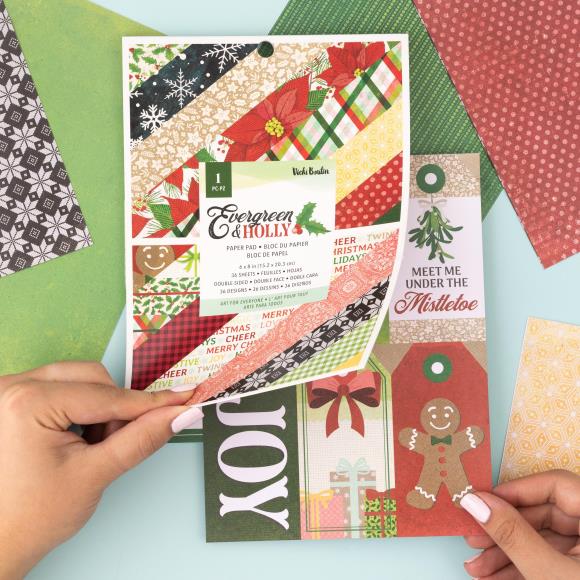 Evergreen & Holly 6x8 Double-sided Paper Pack