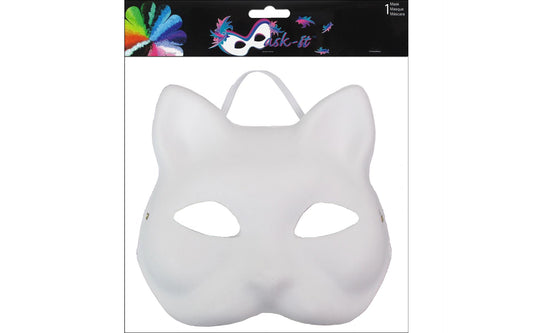 Cat Mask 7” White