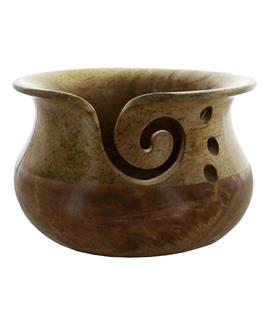 Wooden yarn bowl