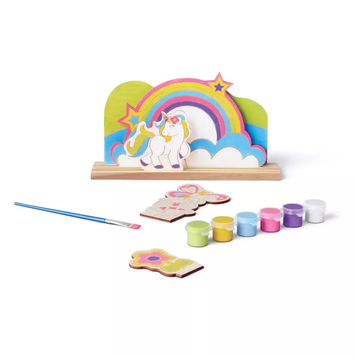 Mondo Llama Paint Your Own Wood Scene Unicorn Kit